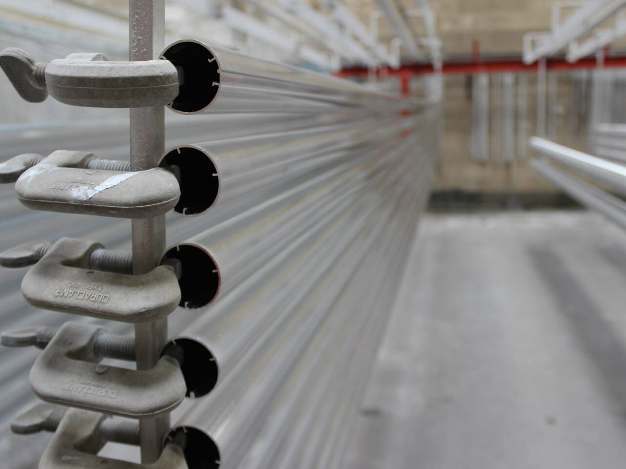 Aluminium Tubes Jigged For Anodising