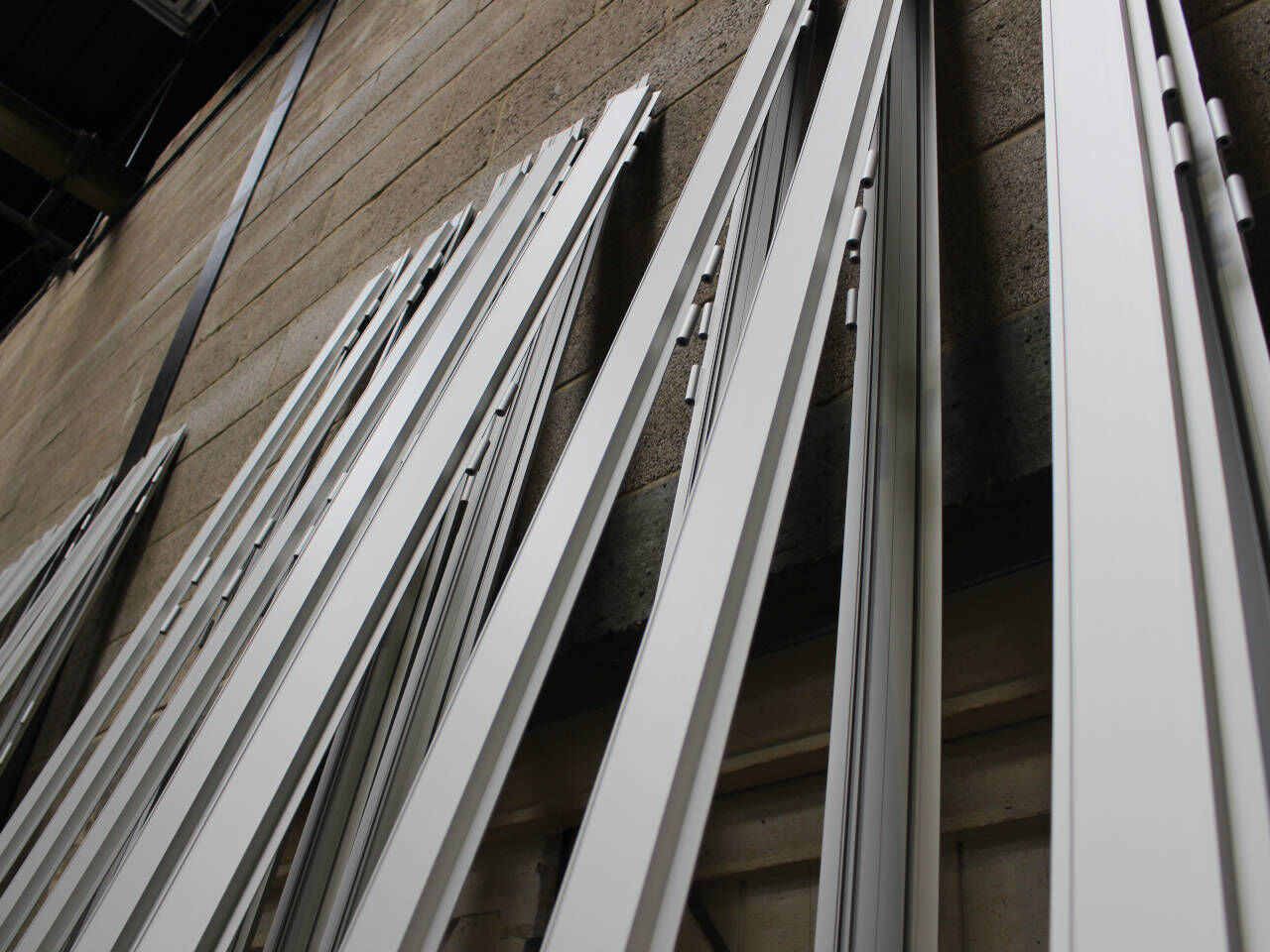 silver anodised aluminium extrusions